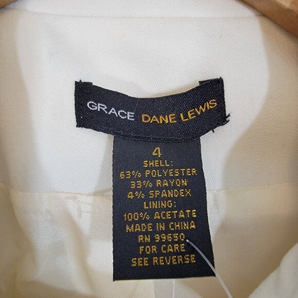 NWT GRACE DANE LEWIS Trench Coat Versailles Classic Cameo Ivory‎ Size 4 NEW - Picture 2 of 11